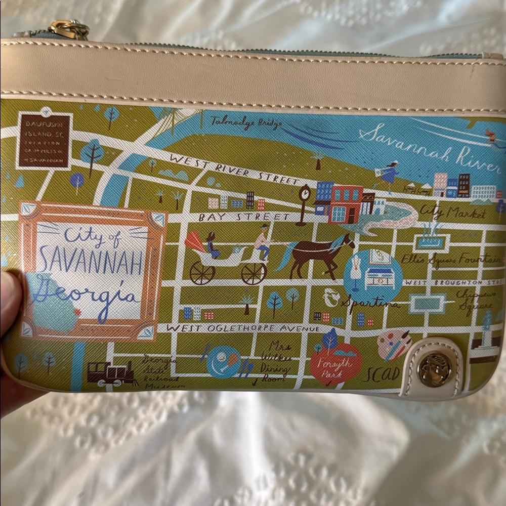 Spartina Savannah Map Print Wristlet ๐ - Picture 2 of 5